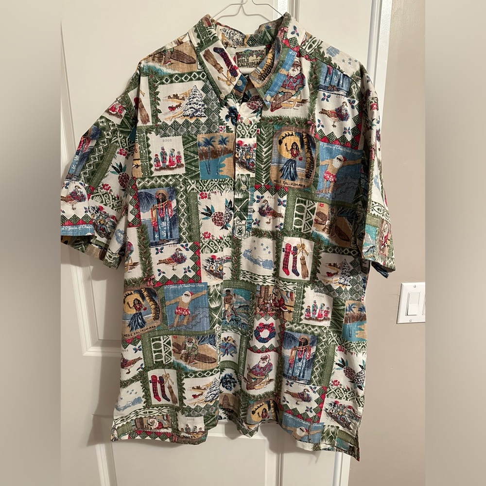 Vintage 2002 Reyn Spooner Christmas Melikalikimaka shirt, like new!